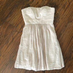 Boho Lace Cream Strapless Dress